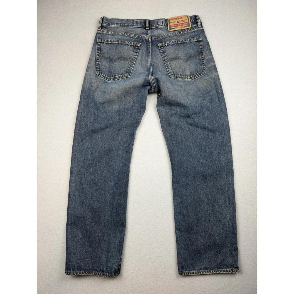 Vintage Y2k Diesel Industry Denim Jeans Mens Made in Italy Blue Pants Size 34x28